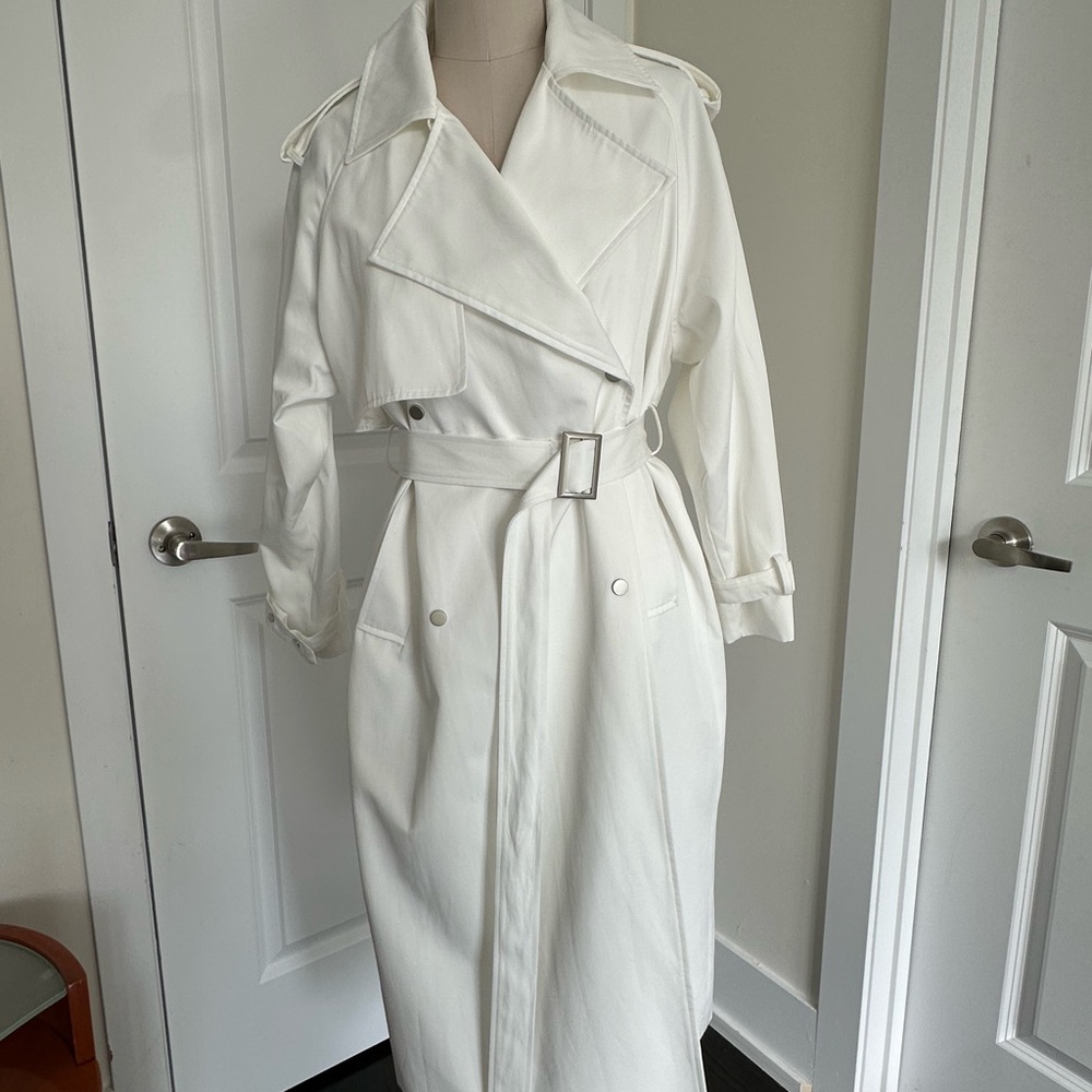 Elegant White Trench Coat